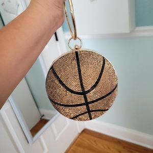 Cute gold basketball purse